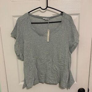 Heather blue 100% cotton t-shirt